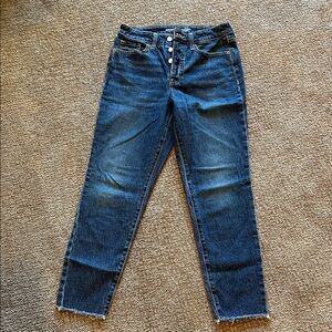 Old Navy Dark Blue Ankle Jeans